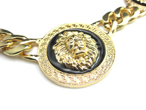 Gioielli alla Moda 2021, <span class=keywords><strong>Collana</strong></span> di Alta Qualità con Testa di <span class=keywords><strong>Leone</strong></span> Placcata Oro, Nuovo Design con Catena in <span class=keywords><strong>Argento</strong></span> per Uomo e Donna - Product Image 3