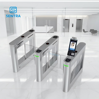Mesin Kontrol Akses Sentra SS01 Bahan Stainless Steel, Mendukung Kartu RFID/QR/IC, Perlindungan IP44, Komunikasi TCP/IP, Anti-Tailgating