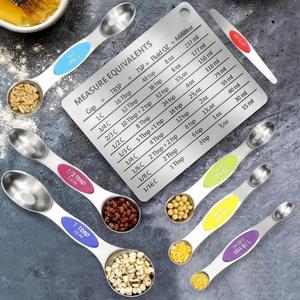 Cross-border stainless steel refrigerator magnets with magnetic scale, baking unit converter, <b>measuring</b> cups and <b>spoons</b> - Product Image 2