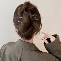 DREAM FASHION Élégant et robuste bâtonnet et épingle à cheveux français en acétate de cellulose fait main, motif écaille de tortue - Personnalisable pour les fêtes