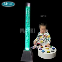 Tube à bulles d'eau LED apaisant de 5 pieds et 6 pieds, expérience sensorielle, lampe à bulles d'eau changeante de couleur, poisson interactif, tubes lumineux à bulles