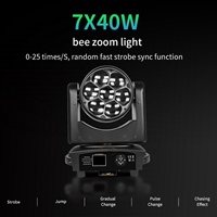 AICPOSE Projecteur professionnel à tête mobile LED 7x40W Bee Eye avec contrôle de pixels RGBW