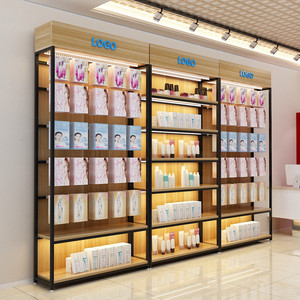 Estantería ajustable de doble cara para tienda, estante de exhibición de madera para supermercado, estante de exhibición de cosméticos - Product Image 5