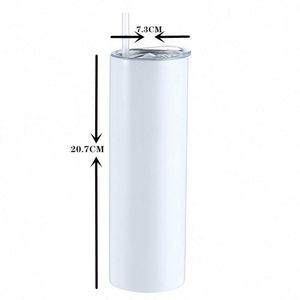 Vaso térmico delgado de acero inoxidable para oficina, 20oz/30oz, con aislamiento al vacío, regalo empresarial con tapa y pajita, espacios en blanco para sublimación, venta al por mayor - Product Image 2