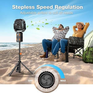 Ventilateur USB multifonctionnel pour la maison, ventilateur de refroidissement d'air extérieur, ventilateur rechargeable pour la maison, la voiture, le camping et l'utilisation sur le bureau - Product Image 5