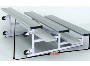 Venta <span class=keywords><strong>directa</strong></span> de fábrica Gradas de aluminio movibles Gradas de cancha de baloncesto Gradas 3 filas Sillas de estadio Blanqueadora con asientos - Product Image 4