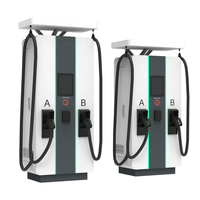 Estación de Carga Rápida para Vehículos Eléctricos de 240kW, Entrada 380V CC, Doble Conector, CCS2 GBT NACS, Salida 400V, Carga Rápida