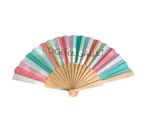 High Quality Vintage Chinese Carved Handle Folding Hand Fans Plain Custom Wooden Fan - Product Image 3