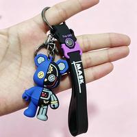 Porte-clés pas cher de dessin animé astronaute, figurine de spationaute, pendentif pour sac et voiture, jouet de machine à breloques pour couple