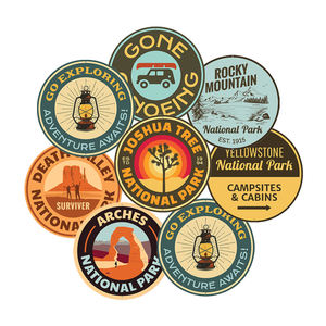 Plaque murale ronde en métal tendance pour la vente en gros, idéale pour les clubs d'aventure en plein air et les parcs <span class=keywords><strong>nationaux</strong></span> – Plaque métallique personnalisée - Product Image 1