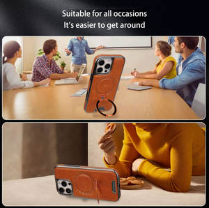 Étui de téléphone <span class=keywords><strong>en</strong></span> <span class=keywords><strong>cuir</strong></span> magnétique d'affaires <span class=keywords><strong>pour</strong></span> <span class=keywords><strong>iPhone</strong></span> 17 Air 16 <span class=keywords><strong>Pro</strong></span> <span class=keywords><strong>Max</strong></span> 15 Plus 14 13 <span class=keywords><strong>12</strong></span> 11 360 ° Rotation anneau support antichoc couverture - Product Image 6