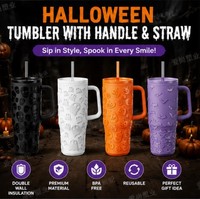 Production professionnelle certifiée BSCI de gobelets en plastique multifonctionnels exquis de 30 oz pour Halloween, gobelets isothermes pour Halloween