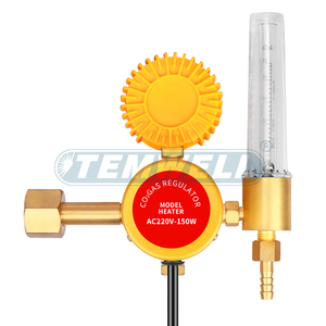 Regulador Profesional de CO2 y Argón TEMWELL de Cobre con Calentador Anticongelante de 36V, Rosca Hembra W21.8 14 para Cilindro de Gas - Product Image 5
