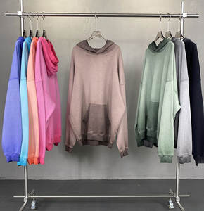 Premium 430GSM Heavyweight Vintage Wash Hoodie 100% Coton Surdimensionné Pull À Capuche Hommes Streetwear - Product Image 1