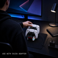 Support de Charge Double pour Manettes PS5 – Station de Recharge pour Deux Contrôleurs PlayStation 5