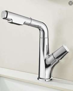 <span class=keywords><strong>Robinet</strong></span> <span class=keywords><strong>de</strong></span> lavabo extractible brossé KAWAL, design moderne et minimaliste, multifonctionnel, gris anthracite, pour lavabos chauds et froids, usage domestique - Product Image 2