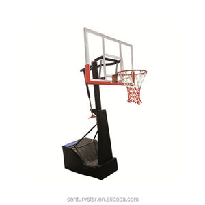 Support <span class=keywords><strong>de</strong></span> panier <span class=keywords><strong>de</strong></span> <span class=keywords><strong>basket</strong></span>-ball encastré au sol avec panneau arrière en verre trempé, cadre en acier, <span class=keywords><strong>filet</strong></span> en nylon résistant aux intempéries pour une utilisation en extérieur - Product Image 6