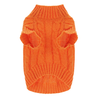 Gilet pour chien en tricot torsadé en polyester Touchdog, col roulé, extensible, vêtements chauds d'hiver pour chiens de petite et moyenne taille, Halloween, Noël