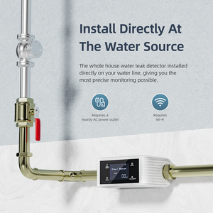 Moniteur d'eau intelligent WiFi numérique à économie d'énergie avec affichage de la température, détection de fuite d'eau 0,01-18 GPM WLD-01 LCD - Product Image 3