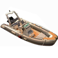 Bateau pneumatique rigide sportif FUNSEA RIB520A en fibre de verre grise, 17 pieds (5,2 m), 8 personnes, PVC ou Hypalon, 1,2 mm, certifié CE