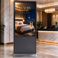 Kiosque numérique sur pied LCD 55 pouces personnalisé pour intérieur, avec SDK, CMS Cloud, 1080p, Android, affichage publicitaire graphique pour la vente au détail
