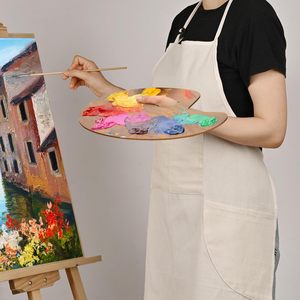 Delantal de Lona de Algodón Ajustable y Lavable Kefei para <span class=keywords><strong>Camarero</strong></span>, Camarera, Cocina, con 2 Bolsillos - Product Image 1