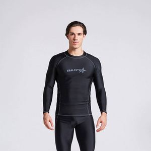 Maillots de bain à manches courtes en nylon <span class=keywords><strong>noir</strong></span> extensible à séchage rapide, gilets anti-UV, combinaisons de surf, protections anti-UV pour hommes - Product Image 6
