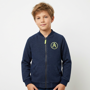 Conjunto Deportivo Casual de Invierno para Niños, con Pantalones Cortos y Camiseta, Diseño Estampado, Tela Orgánica de 160g, Color Marrón, India - Product Image 1