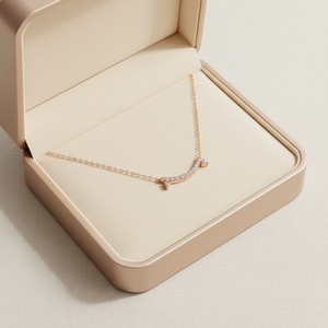 Hong Kong Supplier Exclusive 18K Solid Gold Natural Diamond <b>Necklace</b> Fine Jewelry Wholesale Smile Design <b>Necklace</b> Gift For Women - Product Image 5