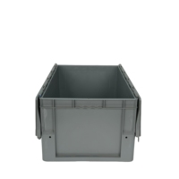 Grands conteneurs de stockage 150 litres, logo personnalisé, colorés, empilables, caisses de déménagement avec couvercle intégré, boîtes de transport en plastique à vendre