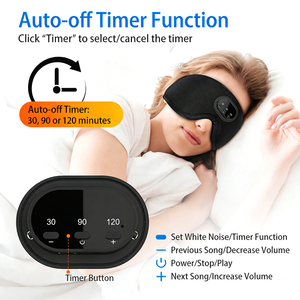 หน้ากากปิดตาฟังเพลงไวท์นอยส์ ผ้าไหมนม วัสดุ 3 มิติ ปิดกั้นแสงได้ดี หน้ากากนอนหลับอัจฉริยะบลูทูธ - Product Image 3