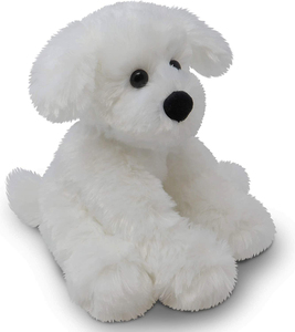 Cane <span class=keywords><strong>bianco</strong></span> della peluche di forma di seduta dei cani bianchi dell'animale farcito molle realistico del giocattolo farcito cucciolo <span class=keywords><strong>bianco</strong></span> sveglio su misura - Product Image 3