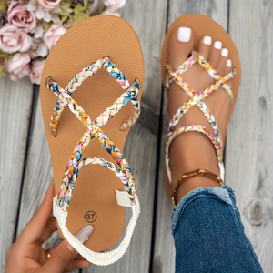 New Summer Fashion Women Large Size Lightweight Beach <b>Sandals</b> Round Toe Fish Mouth Comfort Soft Sole Casual Outdoor Daily <b>Sandal</b> - Product Image 2