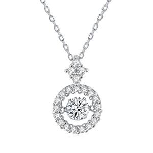 จี้มอสซาไนต์แฟชั่นทันสมัย ขนาดเล็ก สไตล์จีน 0.5 กะรัต สี D เงินแท้ ประณีต หรูหรา พรีเมียม สร้อยคอเครื่องประดับมอสซาไนต์ - Product Image 1