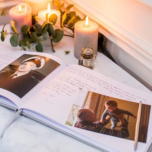 Đám cưới flowers-A4 Kích thước trống lưu bút 60 Sheets 120 trang vàng in bìa cứng cuốn sách của khách - Product Image 4