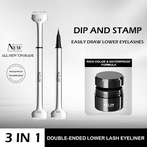 Yeni 3-in-1 alt kirpik damga sıvı Eyeliner kalem kahverengi su geçirmez uzun ömürlü uygun alt kirpik Eyeliner - Product Image 3
