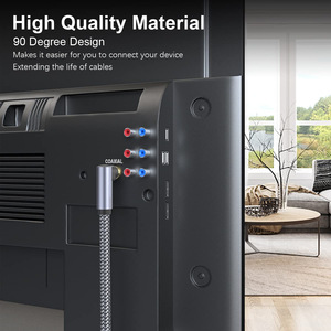 สายอะแดปเตอร์วิดีโอคอมโพสิต <span class=keywords><strong>AV</strong></span> คุณภาพ HIFI ยาว 1 เมตร สาย <span class=keywords><strong>RGB</strong></span> หัวต่อ RCA แบบมุมฉาก สำหรับเครื่องเล่นเกม NES... - Product Image 4