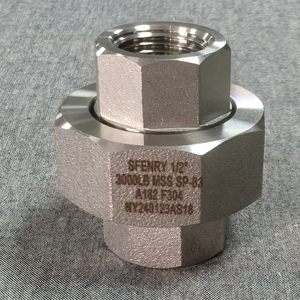 Raccordo esagonale femmina forgiato <span class=keywords><strong>384</strong></span> MSS SP-83 in acciaio inossidabile certificato ISO 9001:2015, 3000LB DN15-100 - Product Image 2