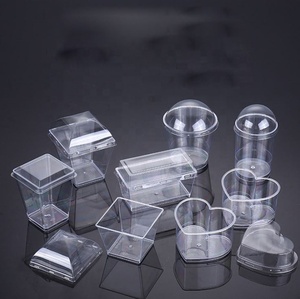 Disposable <b>Plastic</b> Cups Clear Portion Transparent Trapezoidal Food <b>Container</b> Jelly Yogurt Mousses Dessert Cups - Product Image 1
