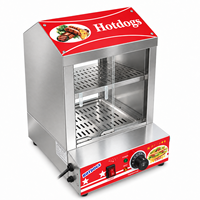 Armoire chauffante électrique commerciale 27L pour hot-dogs, 500W, en acier inoxydable, à poser sur comptoir, pour café, restaurant et stand de concession