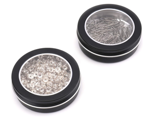Tapas de tornillo redondas para latas con ventana transparente, contenedores de Metal negro mate para especias, botes de almacenamiento de aluminio para viaje - Product Image 3
