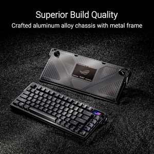 Clavier de jeu mécanique sans fil Asus Rog Azoth Extreme 75 % TKL, interrupteurs linéaires NX Snow, touches PBT, corps en aluminium - Product Image 3