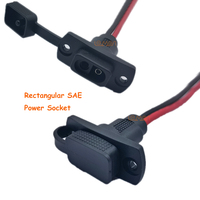مقبس SAE مقاوم للعوامل الجوية مع غطاء واقي وكابل توصيل SAE 12AWG لتوصيل الطاقة للألواح الشمسية