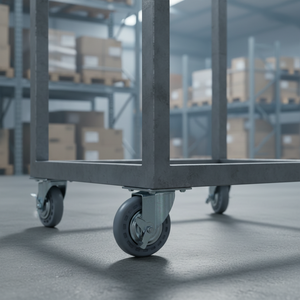 Mittelschwere 4-Zoll-Lenkrollen 100mm Transparente Schwarze PU-Polyurethan Feststellbare Trolley-Schwenkrollen - Product Image 3