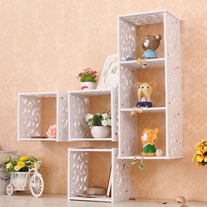 Estante decorativo de pared de fondo de TV hueco, estante de almacenamiento no perforado de PVC para el hogar, cocina, baño para almacenamiento de clientes - Product Image 3