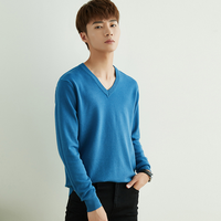 Pull en viscose à col en V pour homme avec logo personnalisé sur le devant, tricoté, luxueux, doux, léger, impression numérique, coupe classique, hiver