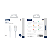 Cable de Carga Rápida Tipo-C, Velocidad de Transferencia de Datos de 480 Mbps, Certificado USB-IF, PD 60W Máx., Longitud de 1-2 Metros, Compatible con Computadora/Cámara