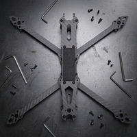 Châssis de drone en fibre de carbone 3K de 295 mm de style H, châssis de quadricoptère de course FPV à 4 axes, kit de corps de drone léger à monter soi-même