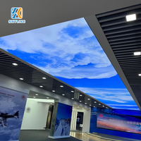 Panneau de plafond rectangulaire en forme de nuage, film transparent translucide, film ignifuge classe A, aluminium LED, entièrement décoratif