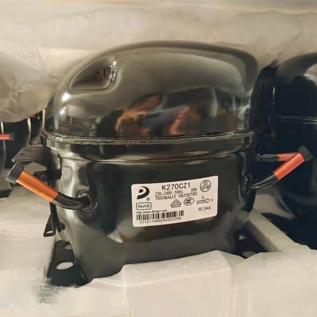 Factory Direct High Quality K270CY1 Low Noise R600a 1/3 hp Hermetic Refrigeration Refrigerator Compressor 270W Cooling Capacity